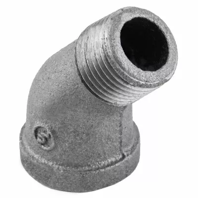 0.5 Inch Black Steel 45° Street Elbow Pipe Fitting