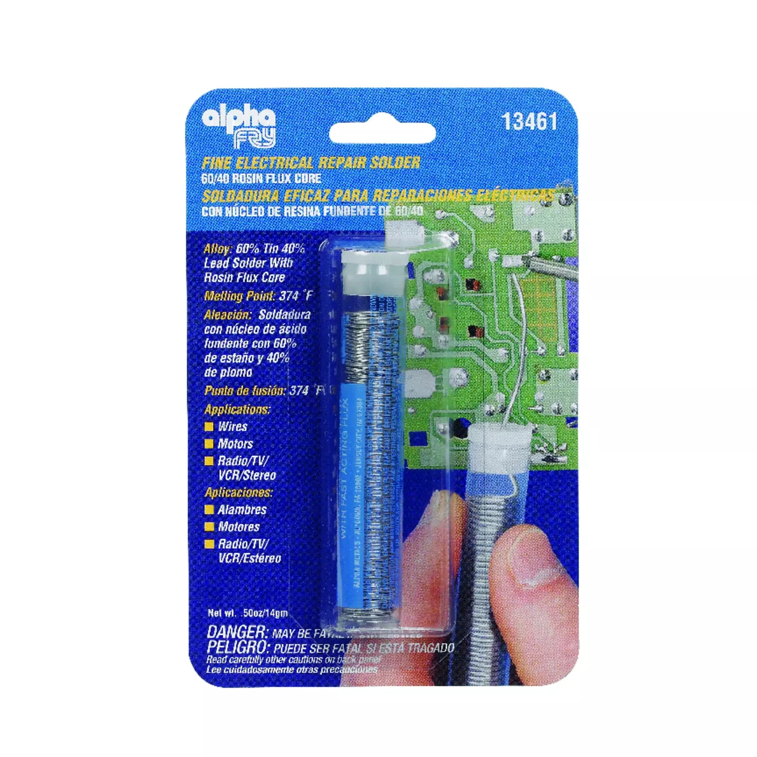 0.5 Oz Repair Solder 0.03 In. Diameter Tin/lead 60/40