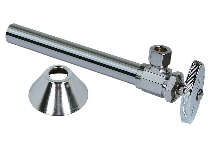 1/2 In. Fpt X 3/8 In. Mpt Brass Shut-off Valve With Extension Tube