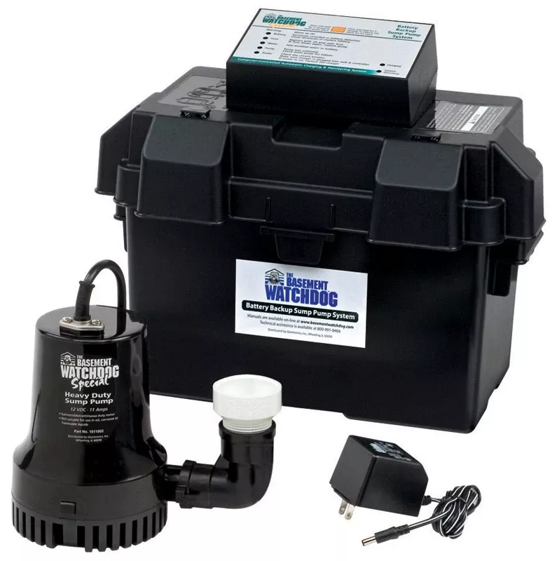 1/3 Hp Battery Backup Sump Pump System 2600 Gph