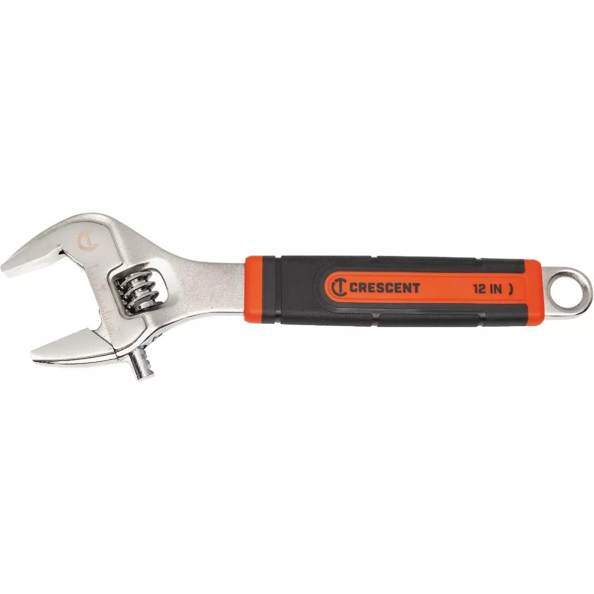 12 In. Comfort Grip Adjustable Wrench With Quick-fit-jaw