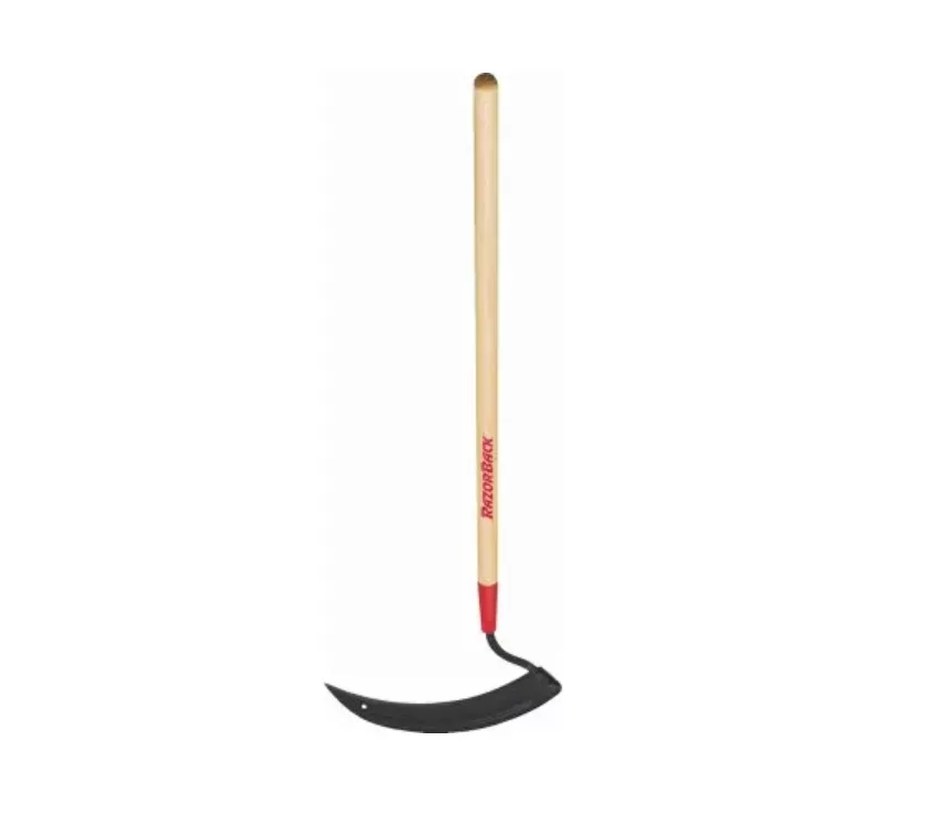 12 Inch Grass Hook With Detachable Blade And Hardwood Handle