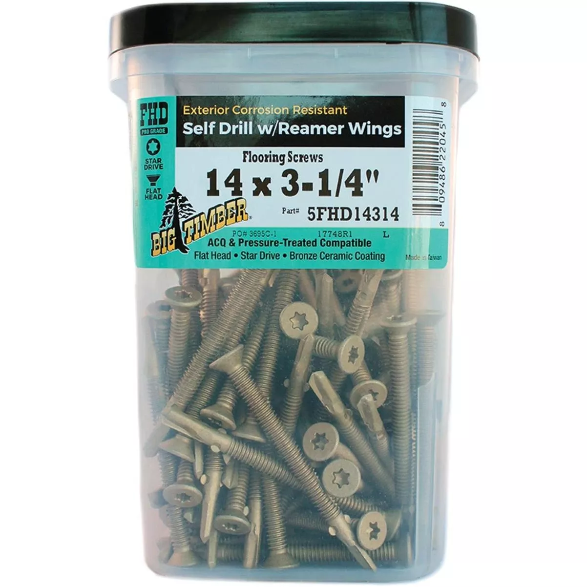 #14 X 3-1/4 In. Flat Head Self-drilling Bronze Reamer Screw (150-count, 5 Lb.)