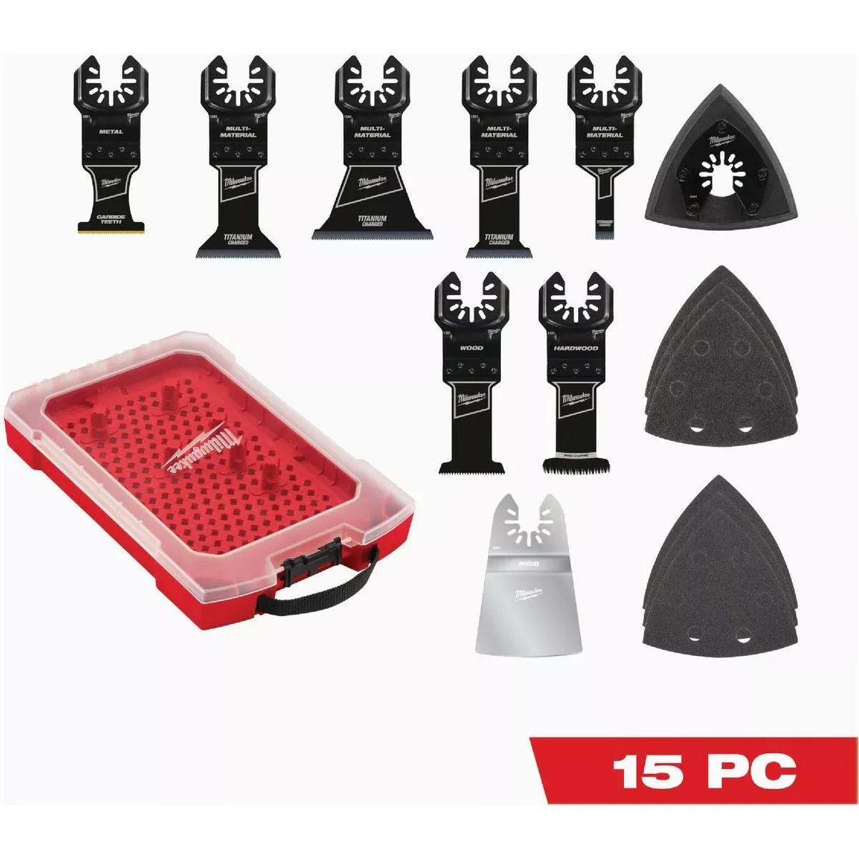 15-piece Multi-tool Oscillating Blade Set With Modular Case