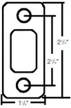 2-3/4"brs Deadbolt Strike