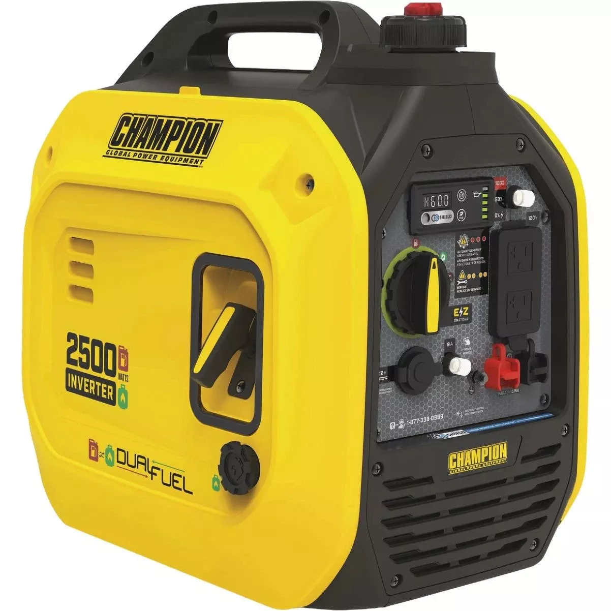 2500w Dual Fuel Recoil Inverter Generator With Co Shield