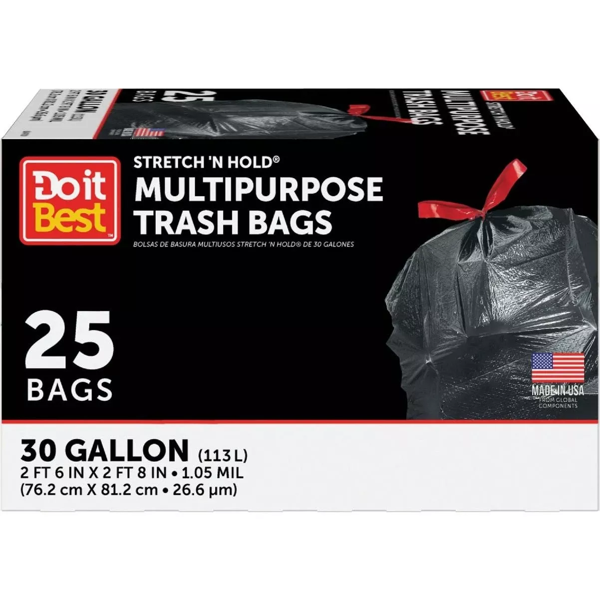 30-gal. Stretch 'n Hold Drawstring Trash Bag (25-count)