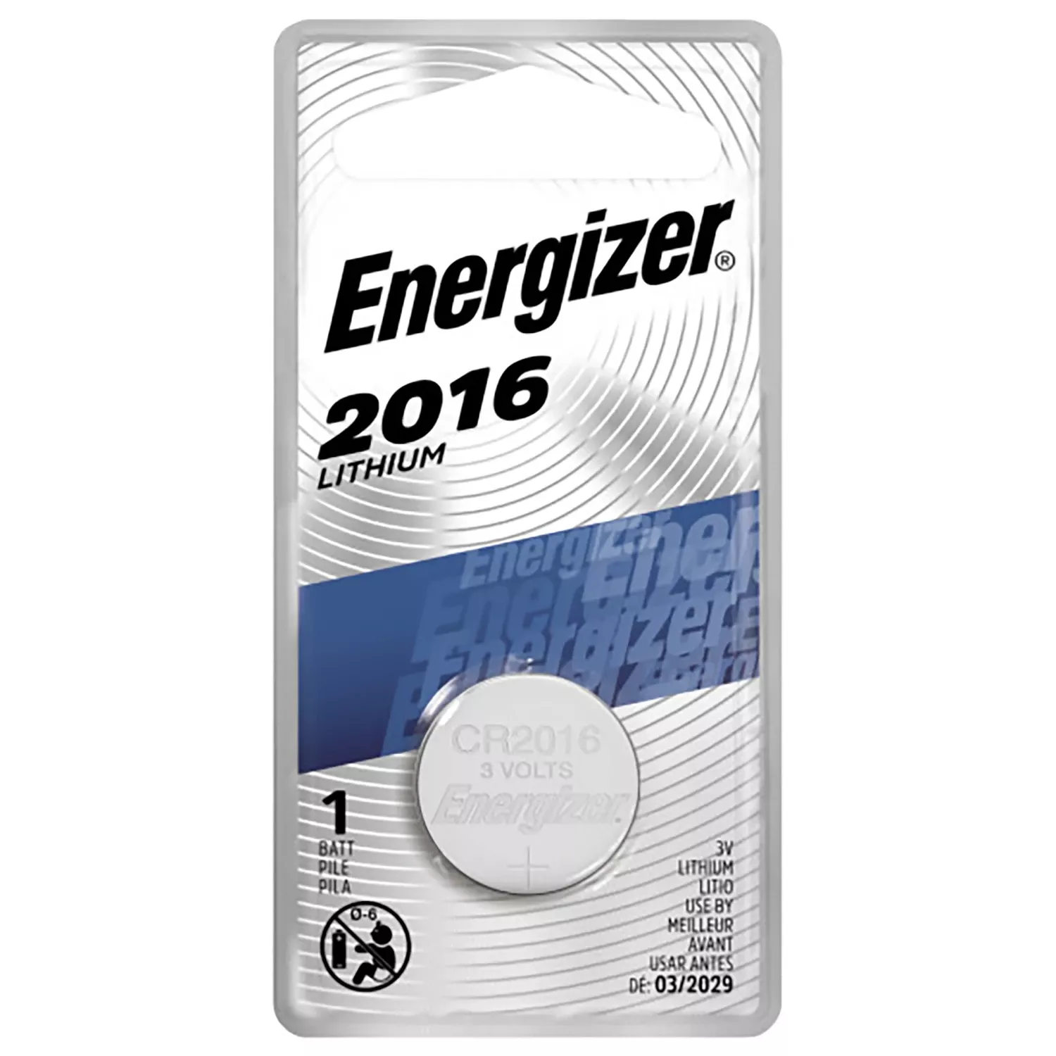 3v Lithium Coin Battery, 2016, 1 Pack