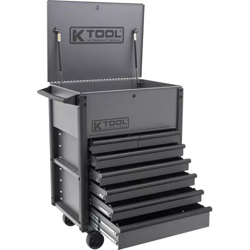 6 Drawer Service Cart Grey / Black