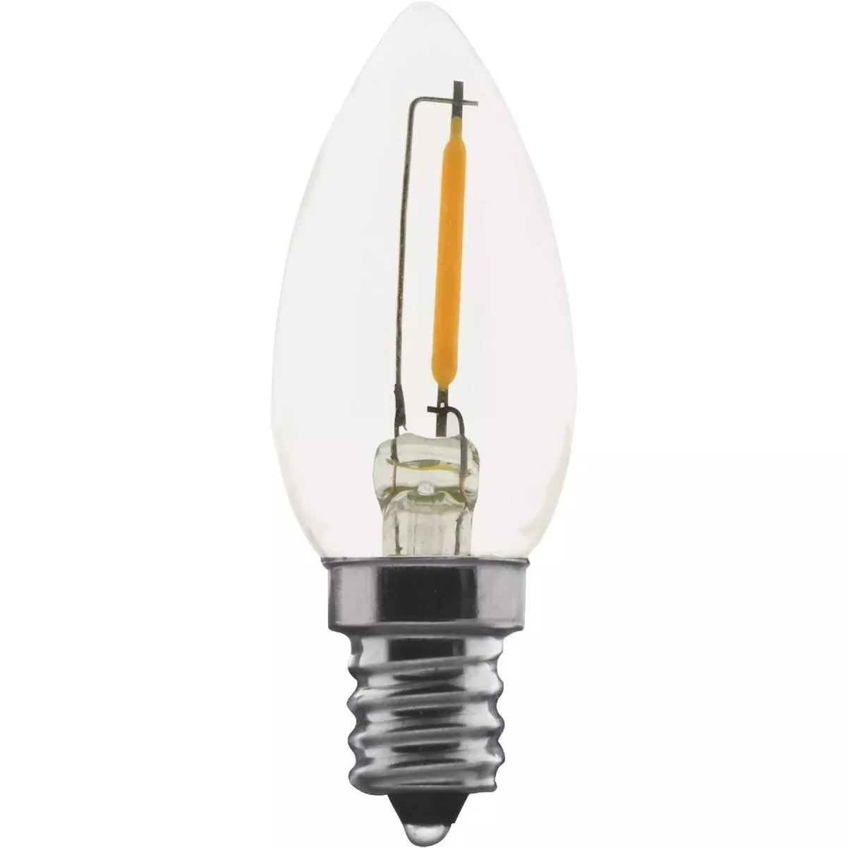 7w Equivalent C7 Candelabra Base 2700k Clear Led Bulb (2-pack)