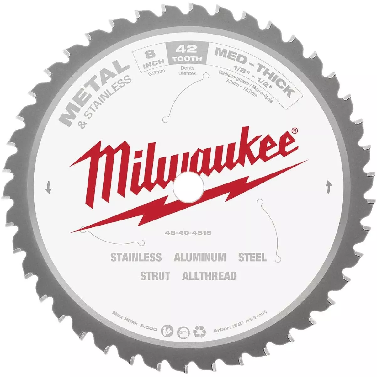 8 In. 42-tooth Metal Circular Saw Blade