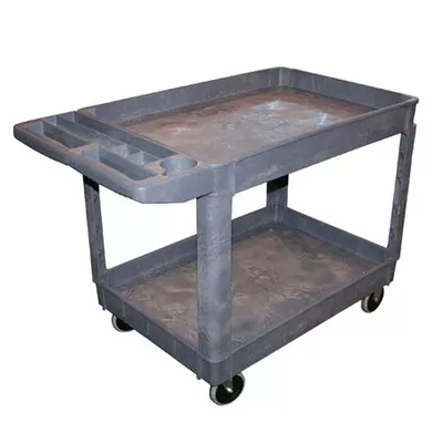 American Forge & Foundry 36-Inch Shelf Utility Cart for Shop, Durable & Safe (964)