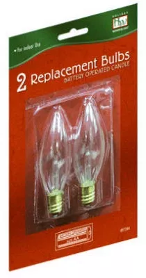 Battery-operated Christmas Candle Replacement Bulbs – 2-pack