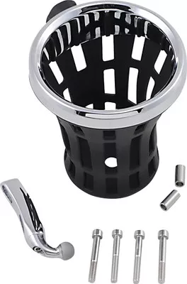 Ciro Chrome Big Ass Drink Holder With Chrome Perch Mount (50810)
