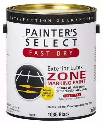 Durable Flat Black Latex Zone Marking Paint – 1 Gallon