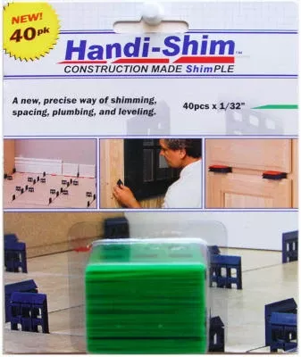 Durable Green Construction Shims 1/32-inch Thickness, 40-pack