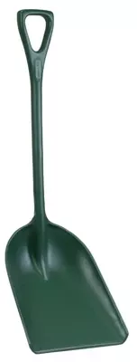 Durable Green Polypropylene Scoop Shovel With Ergonomic D-grip Handle