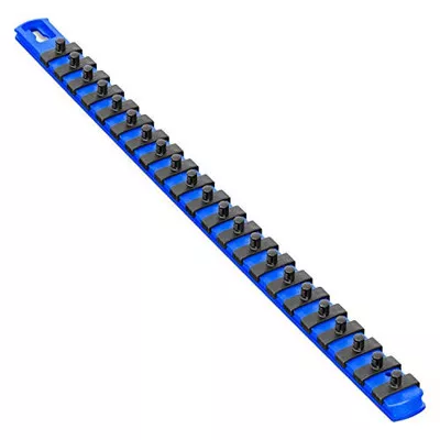 Ernst 8403M 18 Magnetic Socket Organizer with 22 Twist Lock Clips - Blue - 1/4