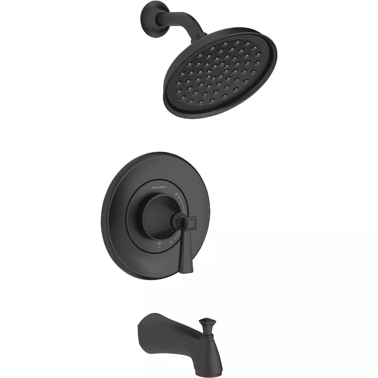Glenmere Matte Black Single-handle Lever Tub & Shower Faucet