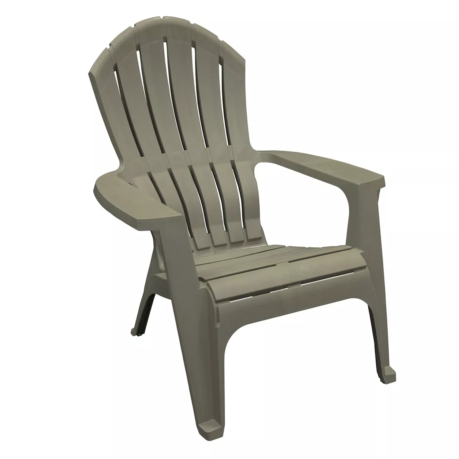 Gray Resin Adirondack Chair With Lumbar Support And Safetygrip Design