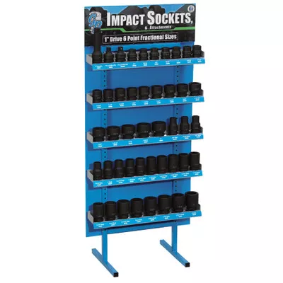 Grey Pneumatic 1" Drive Standard and Deep Length Display 45pcs (D445)