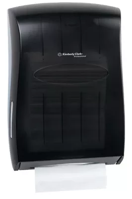 Hand Towel Dispenser, Universal, Smoke Gray Plastic