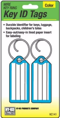 Key I.d. Tag With Wire Ring – 2-pack For Easy Identification