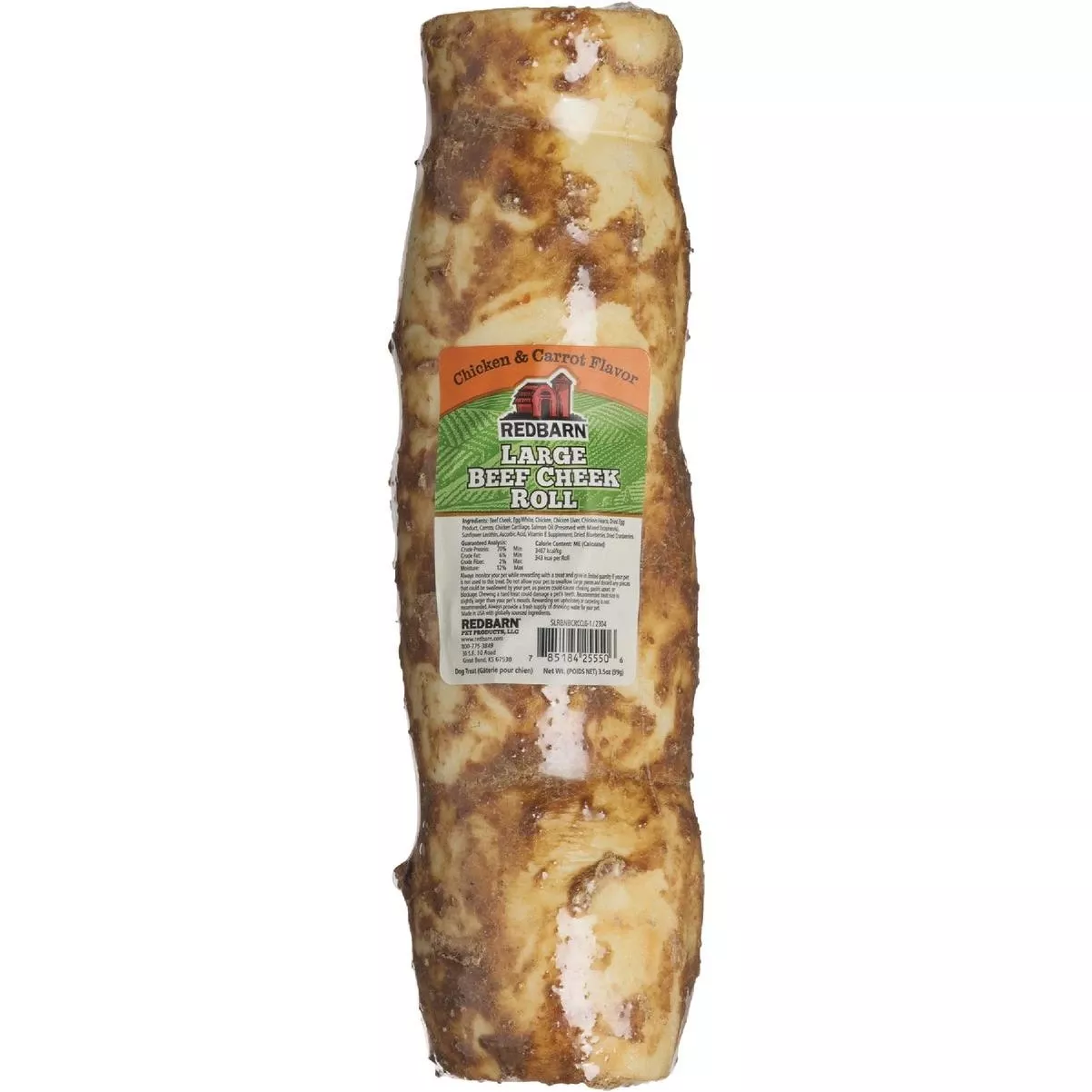 Large Glazed Beef Cheek Roll Dog Treat