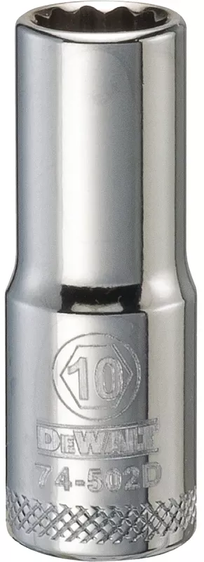 Metric Deep Socket, 12-point, 3/8 In. Drive, 10mm - Dwmt74502osp