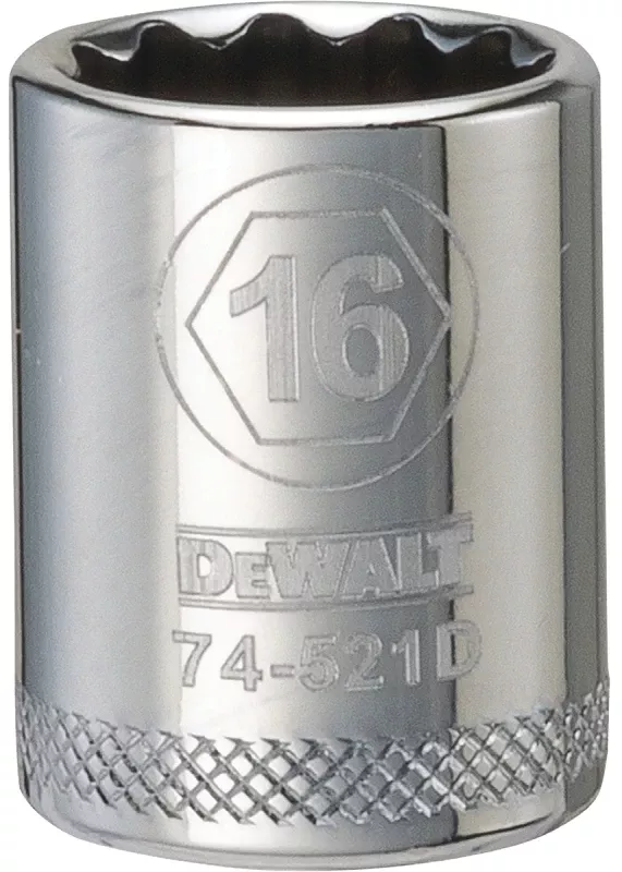 Metric Shallow Socket, 12-point, 3/8 In. Drive, 16mm, Dwmt74521osp