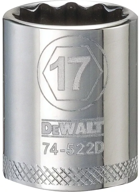 Metric Shallow Socket, 12-point, 3/8 In. Drive, 17mm – Dwmt74522osp