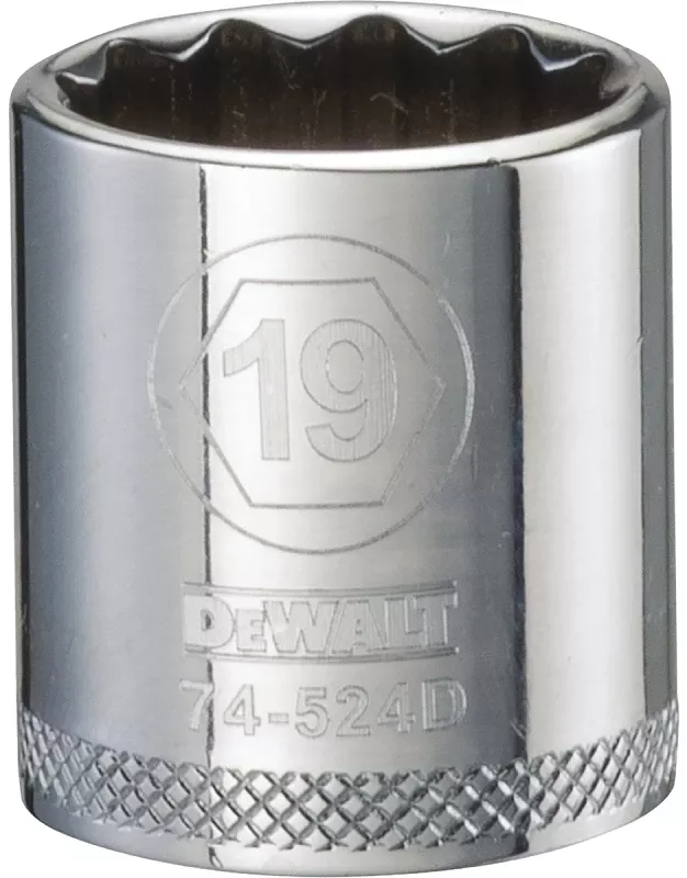 Metric Shallow Socket, 12-point, 3/8 In. Drive, 19mm – Dwmt74524osp