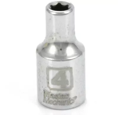 Metric Shallow Socket, 6-point, 1/4 Inch Drive, 4mm