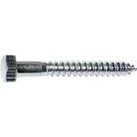 Midwest Fastener 01338 Lag Screw, 1/2 in Thread, 6 in OAL, Zinc