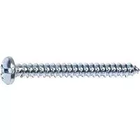 Midwest Fastener 03189 Screw, #10 Thread, Coarse Thread, Pan Head, Phillips, Slotted Drive, 1 in L Under Head, 100/PK
