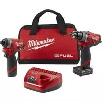 Milwaukee 2598-22 Combination Tool Kit, Battery Included, 2 Ah, 12 V, Lithium-Ion