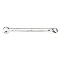 Milwaukee 45-96-9509 Combination Wrench, Metric, 9 mm Head, 5.91 in L, 12-Point, Steel, Chrome-Plated