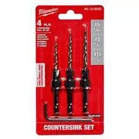 Milwaukee 48-13-5003 Countersink Drill Bit Set, 4-Piece, HSS