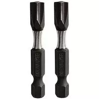 Milwaukee 48-32-4443 Power Bit, #1, #2 Drive, ECX Drive, 1/4 in Shank, Hex Shank, 2 in L, Carbon Steel