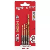 Milwaukee 48-89-4644 Drill Bit Set, 4-Piece, Titanium