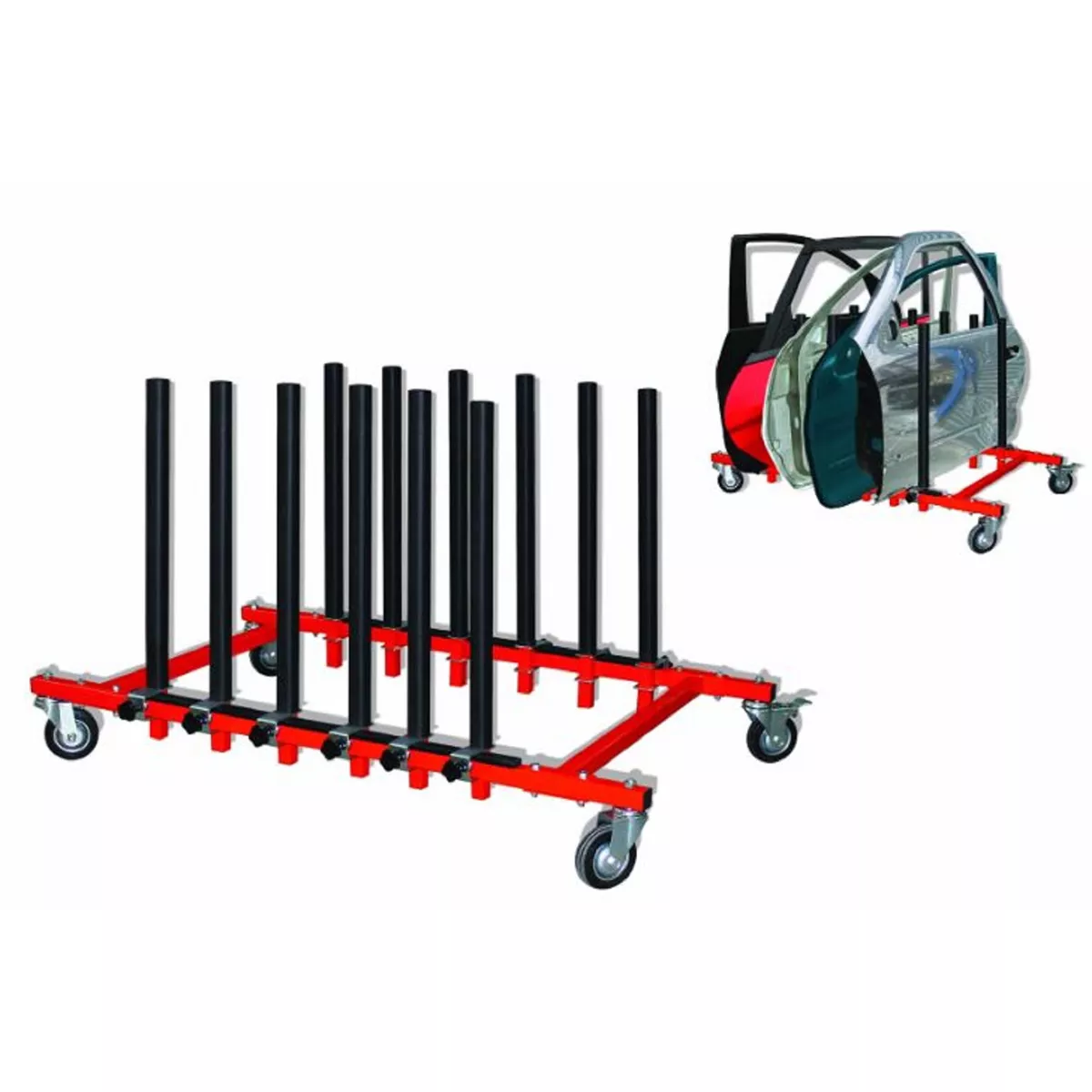 MOBILE DOOR PANEL RACK CAR DOOR