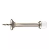 National Hardware 236 Series N830-546 Rigid Door Stop, 3-1/16 in Projection, Zinc, Satin Nickel