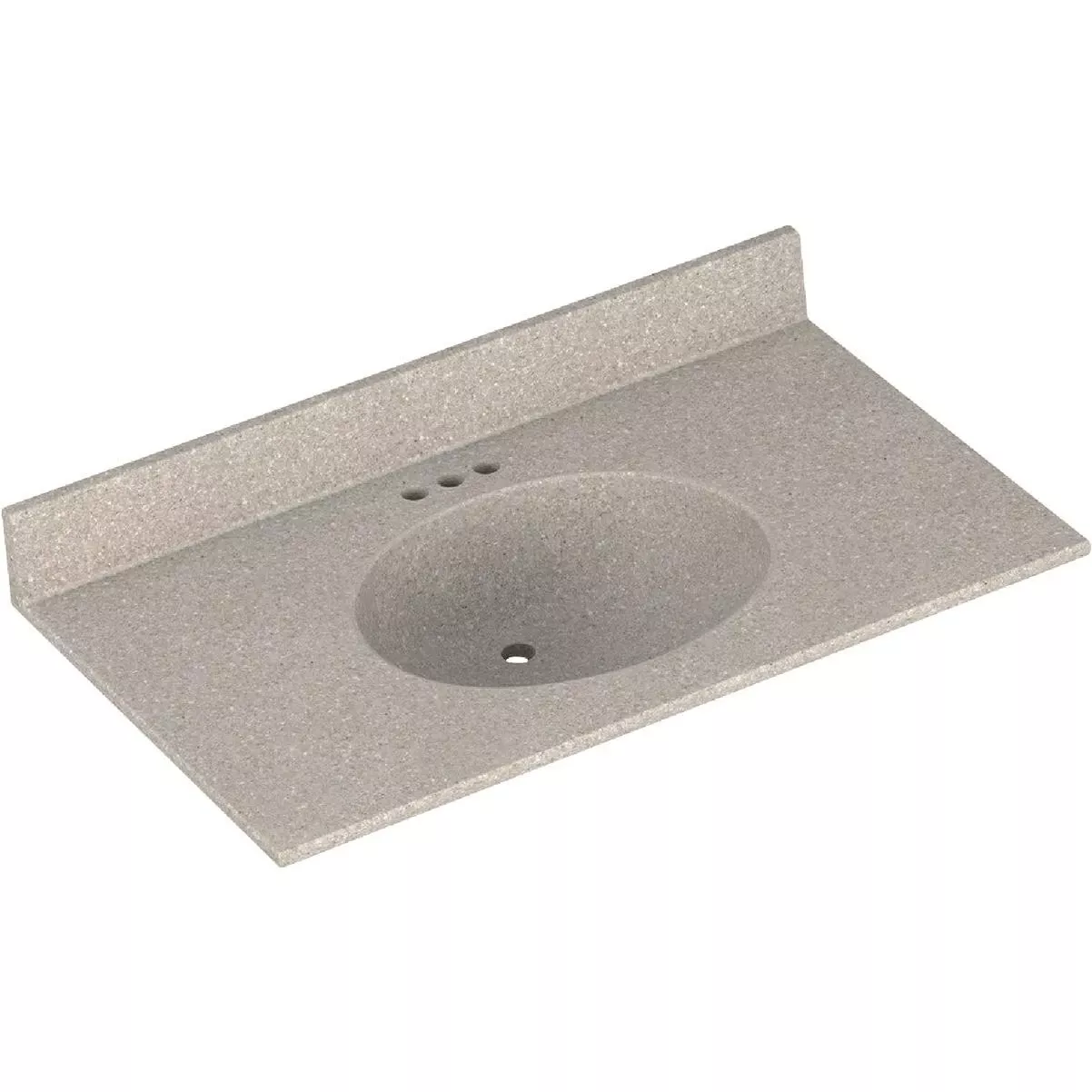 Oasis 37 In. X 22 In. Cast Polymer Starlight Vanity Top With Oval Bowl