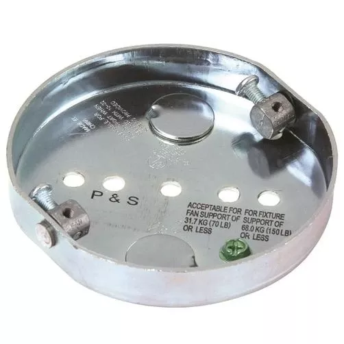 Pass & Seymour 4" Round Electrical Box With Knockouts, 5/8" Depth