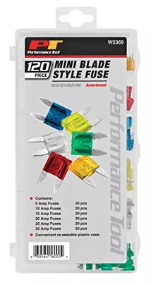 Performance Tool W5369 Mini Fuse Assortment - 120 Piece