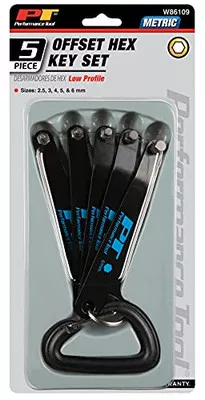Performance Tool W86109 Metric Low Profile Offset Hex Key Wrench Tool Set