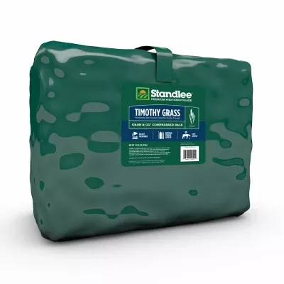 Premium 50 Lb Timothy Grass Compressed Grab & Go Bale