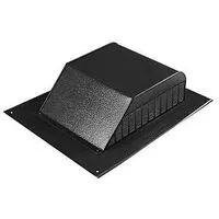 ROOF LOUVER SLANT BACK BLACK - Case of 8