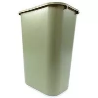 Rubbermaid 2957 Series FG295700BEIG Waste Basket, 41.25 qt Capacity, Plastic, Beige, 19-7/8 in H