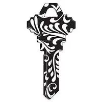 SC1-41 KEYBLANK SWIRL BLK/WHT - Case of 5